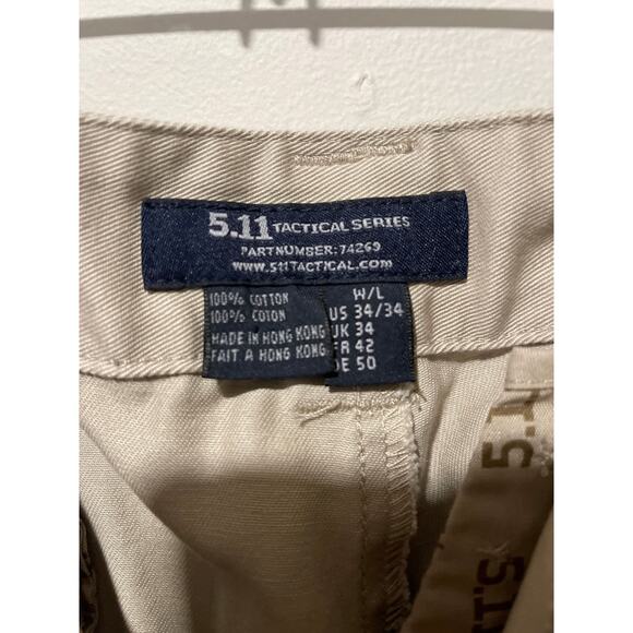 5.11 Tactical Pants Covert Khakis Tan Mens 34X34 Security Business Uniform - Picture 3 of 6